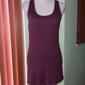 No Boundaries Dark Purple Ribbed Tank Top